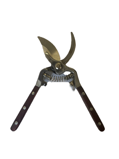 NNEDSZ Curved Pruning Shears | Wood & Metal Handle-1